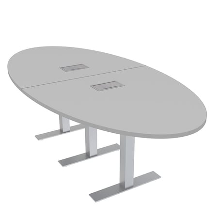 Skutchi Designs 45 in W, 96 in L, 29 in H, Engineered Wood Top, Grey HAR-OVL-46x93-T-ELEC-XD01